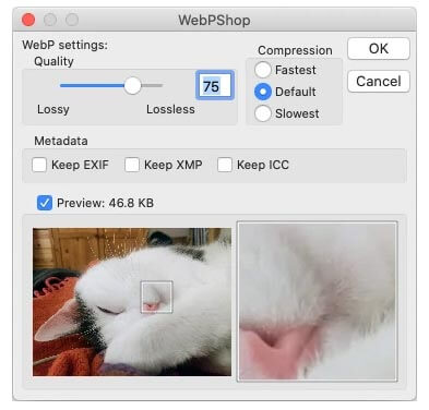 Photoshop用プラグイン「WebPShop」での保存方法
