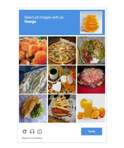 reCAPTCHA v2 invisibleの確認画面