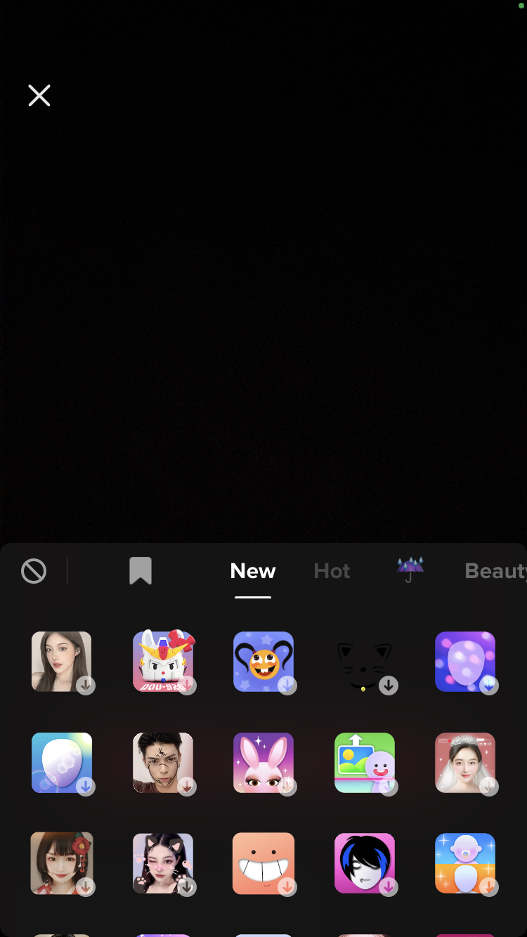 TikTokライブのエフェクト設定