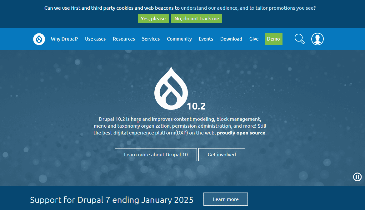 Drupalのサイトトップ