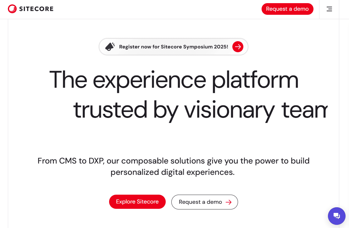 Sitecoreのサイトトップ