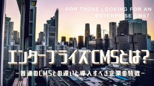 エンタープライズCMSとは？普通のCMSとの違いと導入すべき企業の特徴