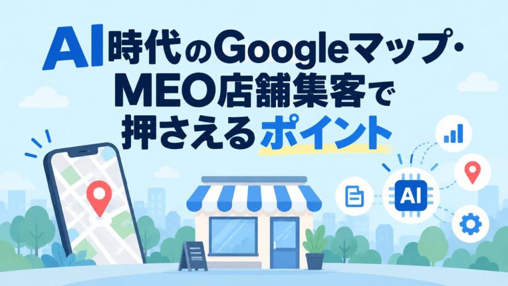 AI時代のGoogleマップ・MEO店舗集客で押さえるポイントのイメージ画像