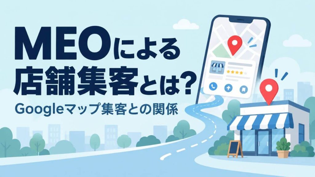 MEOによる店舗集客とは？Googleマップ集客との関係のイメージ画像