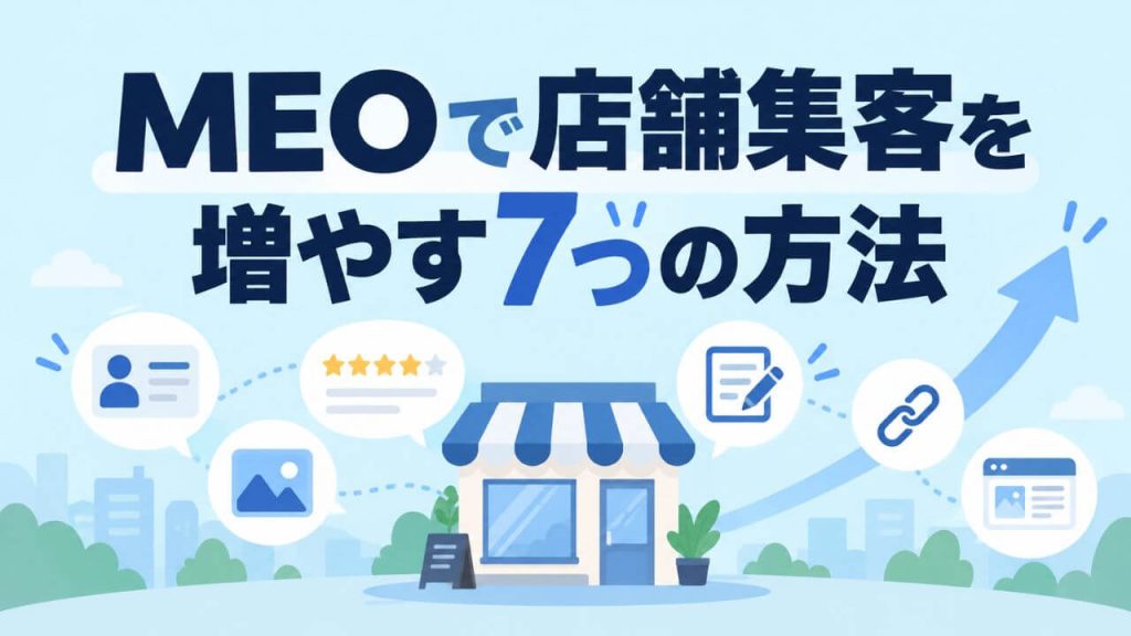 MEOで店舗集客を増やす7つの方法のイメージ画像