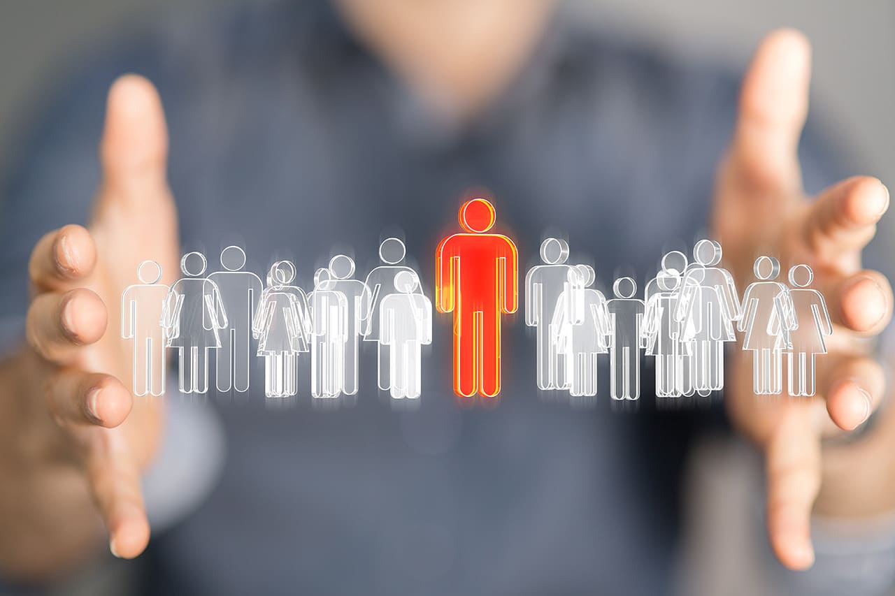 ルソナ設定でターゲットを具体化するイメージ