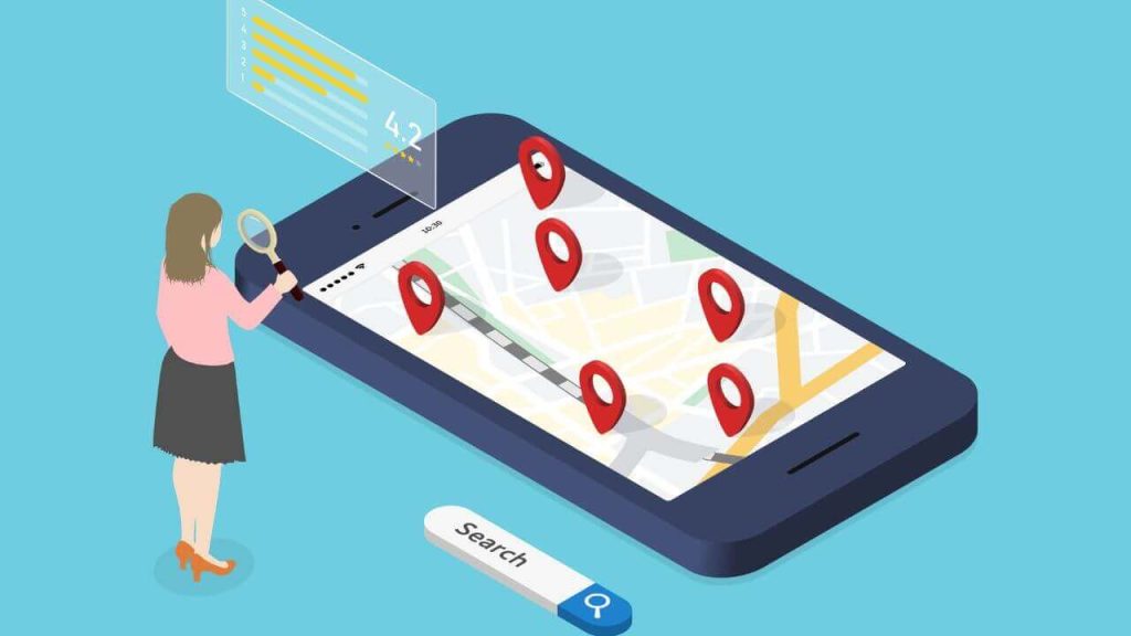 ローカル検索の表示パターンの画像