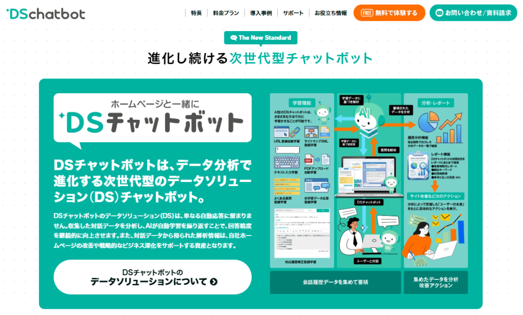 DSチャットボットのサイトトップ