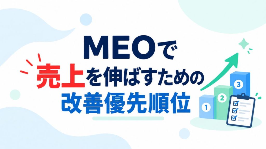 MEOで売上を伸ばすための改善優先順位のイメージ画像