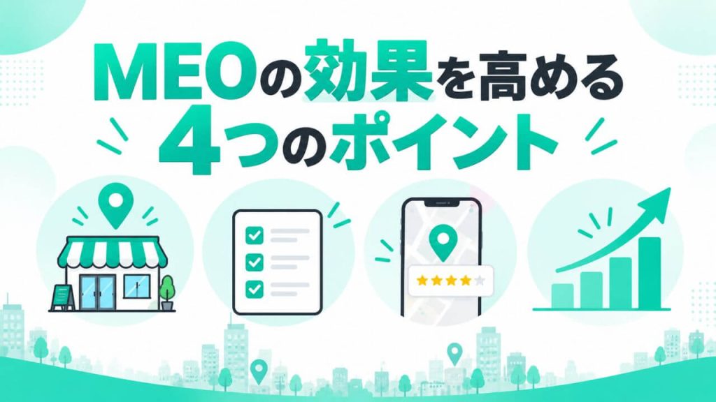 MEOの効果を高める4つのポイントのイメージ画像